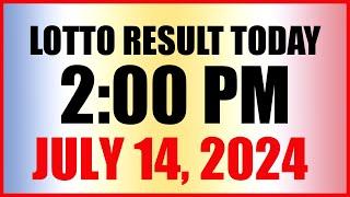 Lotto Result Today 2pm July 14, 2024 Swertres Ez2 Pcso