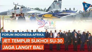 Penampakan Jet Tempur Sukhoi SU-30 yang Amankan KTT Indonesia-Afrika di Bali