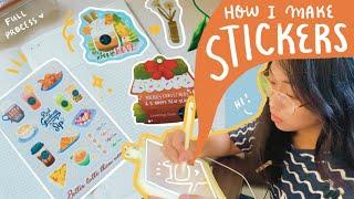 How I made stickers for a client: full process  how to make stickers at home | sticker business