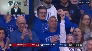 BBN STAND UP!! @jordioreacts To Arkansas at #16 Kentucky #collegebasketball Highlights