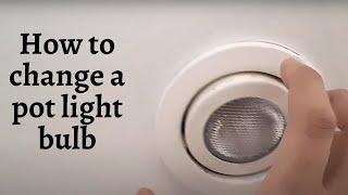 Replace Recessed Pot light bulb