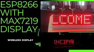 max7219 led display , scrolling display using esp8266 , science project , Arduino projects #school