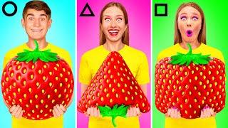 Geometric Shape Food Challenge | Awesome Kitchen Hacks by BaRaDa Challenge