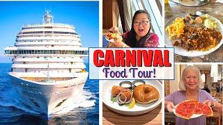 CARNIVAL CRUISE FOOD TOUR | What To Eat On Carnival Cruise | Included FREE Foods Carnival Panorama