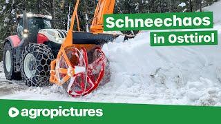 Schneechaos 2019 in Osttirol | Lohnunternehmen Gumpi Team mit Steyr Traktoren im Winterdienst