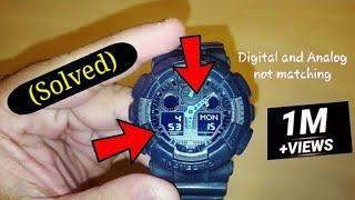 Gshock analog hands and digital display not matching (How to sync Casio 5081)