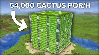 Construí Probablemente La Mayor Granja de Cactus en Minecraft Survival