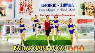 BÀI TẬP AEROBIC CƯỜNG ĐỘ CAO, KẾT HỢP GIẬT BỤNG GIẢM MỠ TOÀN THÂN NHANH NHẤT CÙNG TEAM HLV VIỆT THỦY