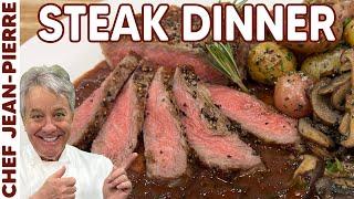 Steak with a Red Wine Reduction - Chef Jean-Pierre