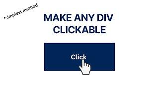 How to Make a Div Clickable with Simple JavaScript | frontenddude