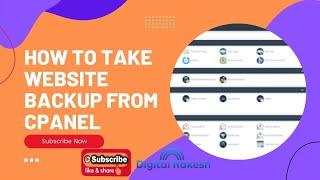 How to take website backup from cPanel | cPanel Tutorial | Digital Rakesh