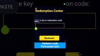 Redeem code permanent skin!!!