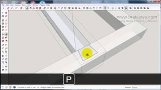 sketchup2014 pro   woodworking joint   the halved joint   stopped dovetail halving