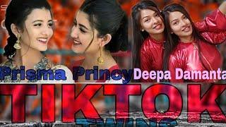 Twins Prisma Princy and Deepadamanta new tiktok video || All new collection of tiktok