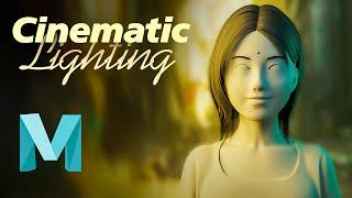 Cinematic 3D Character Lighting in Maya #3d #maya3d #youtube #tutorial #vfx #3danimation #tutorial