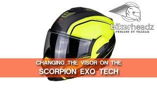 Changing the visor on the Scorpion EXO Tech helmet | Bikerheadz.co.uk