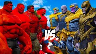 TEAM RED HULK VS TEAM THANOS - EPIC SUPERHEROES WAR