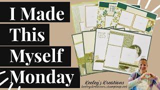 8-Page Elegant Foil Layouts | Stampin' Up! Season of Green & Gold Suite | I Made This Myself Monday