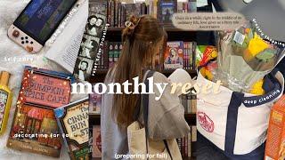 *monthly* RESET vlog ️ deep cleaning, decorating for fall, self care, grocery haul + pr haul!