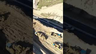 Scrapers Dozers and large heavy equipment making freeways #shorts