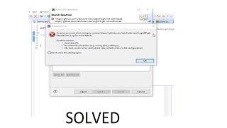 Solution  - An error occurred when trying to upload files from Eclipse to git