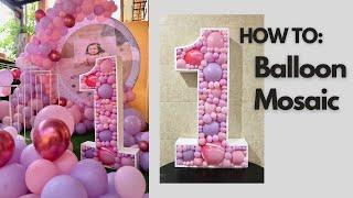 HOW TO MAKE A BALLOON MOSAIC | NUMBER ONE BALLOON STANDEE | BATTY BALLOONS