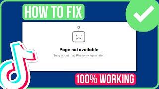 TIKTOK PAGE NOT AVAILABLE PC FIX (2024) | How to Fix Tiktok Website Not Working