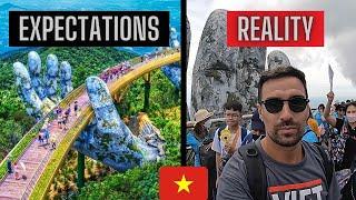 WORLD'S MOST BEAUTIFUL BRIDGE?  WORTH A VISIT? Golden bridge (Ba Na Hills SunWorld ) VIETNAM VLOG