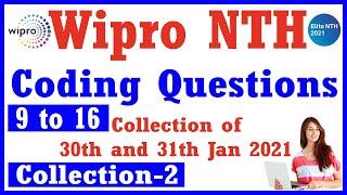 Wipro NTH Coding Questions | Wipro coding questions collection | Wipro 2021 Questions | Collection 2