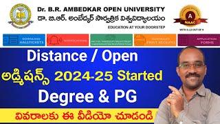 Dr BR Ambedkar Open Degree & PG Admissions 2024-25 started | by Run in online tv