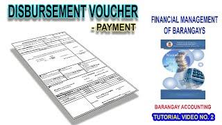 DISBURSEMENT VOUCHER for payment | BARANGAY ACCOUNTING