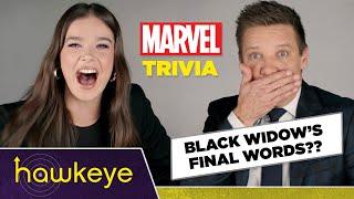 "Hawkeye" Stars Jeremy Renner And Hailee Steinfeld Take An MCU Trivia Quiz