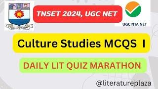 NET DEC 2024 | Cultural Studies | TN SET | TRB | Literary Theory | Mcqs | Literature Plaza