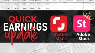 Shutterstock vs Adobe Stock | Quick Earning Update | Digital Stock Contributor Agencies