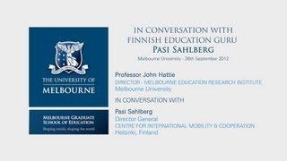 In Conversation with Finnish education guru Pasi Sahlberg