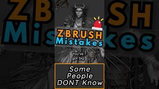 ZBrush Mistakes - Some People DONT Know⁠⁠ #ZBrush #sculpting #3dart #characterart #maya