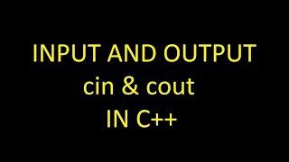 Lecture 4, Input Output Instructions in C++ in Urdu