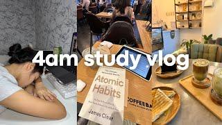 4 AM college study vlog: cramming on exam week, lots of matcha run 