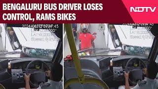 Bengaluru News | Bengaluru Bus Driver Loses Control, Rams Bikes, Cars, 2 Injured