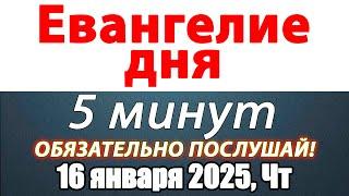 Евангелие дня с толкованием 16 января 2025 года Четверг Чтимые святые. Церковный календарь