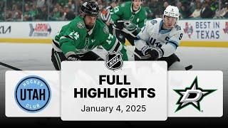 NHL Highlights | Utah Hockey Club vs. Stars - January 04, 2025