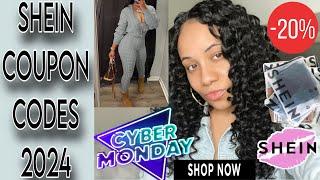 SHEIN COUPON CODES 2024 | 20 OFF DISCOUNT CODES | CYBER MONDAY APPROVED SHOP NOW ‼️