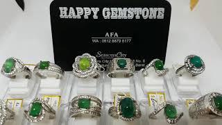 HAPPYGEMS77, BATU CINCIN WANITA BACAN & GARUT RING PERAK ASLI