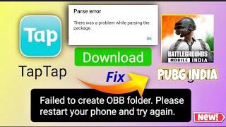 Obb File Is Not Created Error In Tap Tap | Parsing Download Error | BGMI Download Error/ Problem