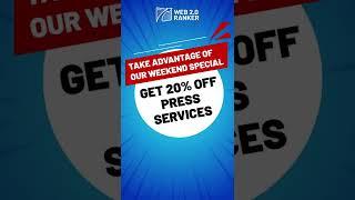 Save 20% On All Press Service This Weekend!