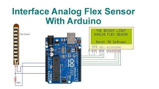 Interface Analog Flex Sensor With Arduino With Code & Circuit || Proteus Simulation