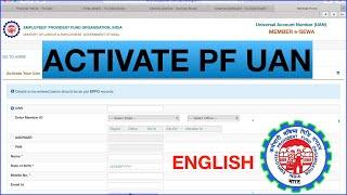 How to activate UAN online | UAN number activation | ENGLISH