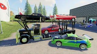 Delivering rare and expensive cars to millionaires | Farming Simulator 19