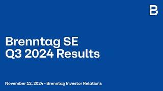 Brenntag SE – Q3 2024 Results Presentation