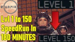 Starfield XP Farm Speedrun, level 1 to 150 in 180 MINUTES, outpost guide, money farm, level up FAST